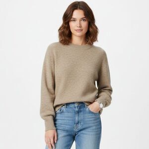 H & M Wool Blend Sweater Women's Size S Beige Casual Minimalist